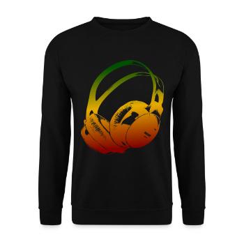 Casque Reggae - Sweat-shirt Unisexe - noir - Devant - Alina (178cm) & Michal (187cm)