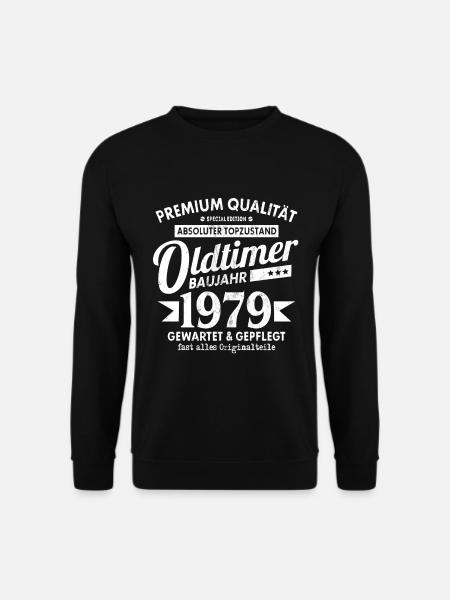 OLDTIMER 1979 LUSTIG 42 JAHRE GEBURTSTAG GESCHENK - Unisex Pullover - Schwarz