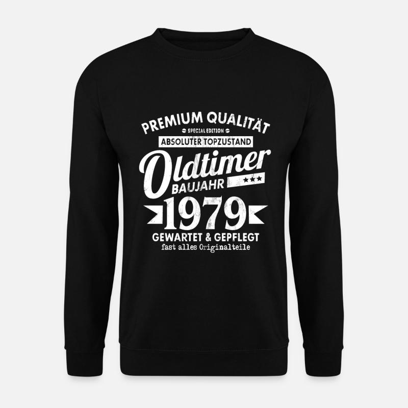 OLDTIMER 1979 LUSTIG 42 JAHRE GEBURTSTAG GESCHENK - Unisex Pullover - Schwarz