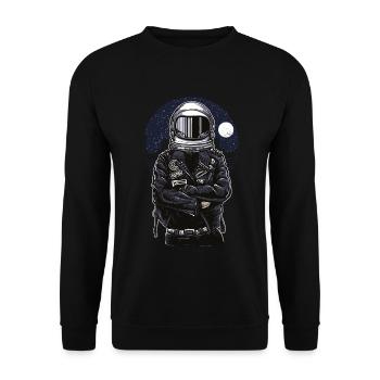 Vol spatial de l'astronaute - Sweat-shirt Unisexe - noir - Devant - Alina (178cm) & Michal (187cm)