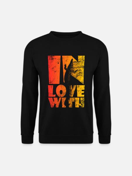 Echsen Liebe - Unisex Pullover - Schwarz