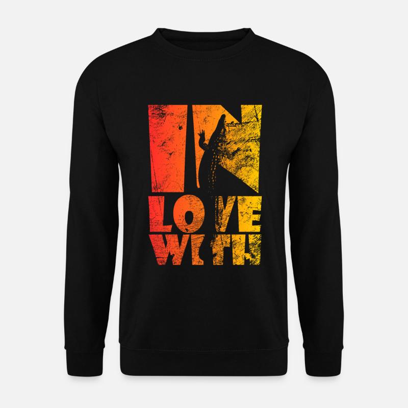 Echsen Liebe - Unisex Pullover - Schwarz