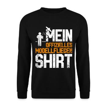 Modellflieger Hobby Modellfliegen - Unisex Pullover - Schwarz - Vorne - Alina (178cm) & Michal (187cm)
