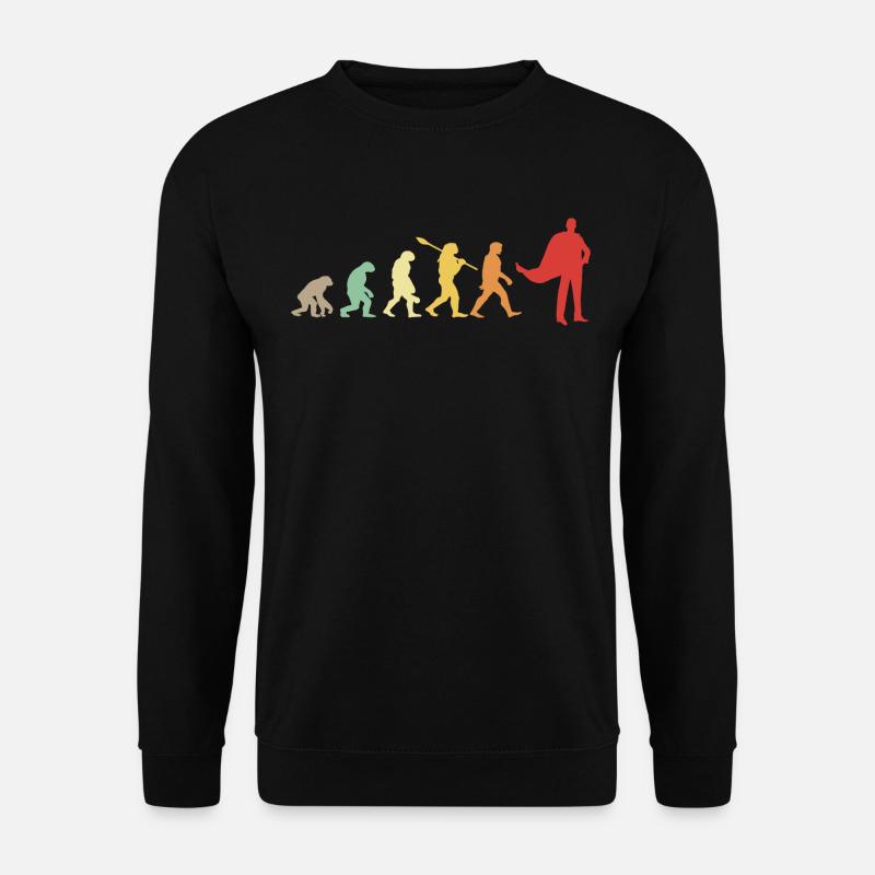Darwin evolution for Supermans 🦸 ♂️ - Unisex Sweatshirt - black