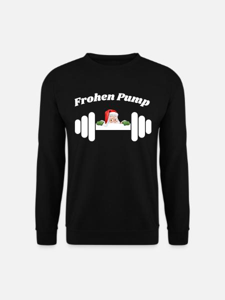 Frohen Pump Weihnachtsmann - Unisex Pullover - Schwarz
