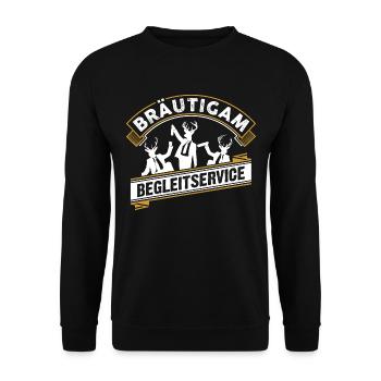 Bräutigam Junggesellenabschied JGA Begleitservice - Unisex Pullover - Schwarz - Vorne - Alina (178cm) & Michal (187cm)