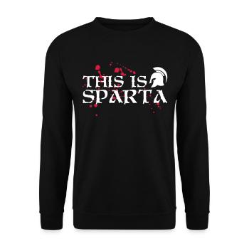 This is Sparta - Spartanier - Greece - helmet - Unisex Sweatshirt - black - Front - Alina (178cm) & Michal (187cm)