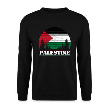 Palestine - Sweat-shirt Unisexe - noir - Devant - Alina (178cm) & Michal (187cm)