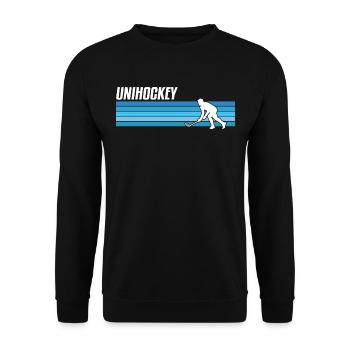 Joueur de floorball Floorball Jeu de floorball - Sweat-shirt Unisexe - noir - Devant - Alina (178cm) & Michal (187cm)
