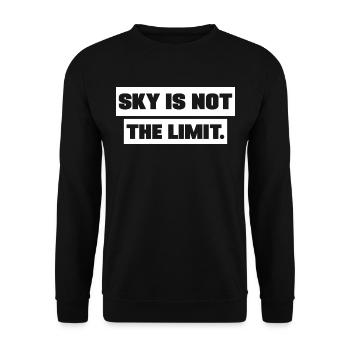 Le ciel n’est pas la limite motivation Dictons - Sweat-shirt Unisexe - noir - Devant - Alina (178cm) & Michal (187cm)