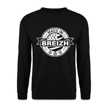 Bretagne - Breizh - Sweat-shirt Unisexe - noir - Devant - Alina (178cm) & Michal (187cm)