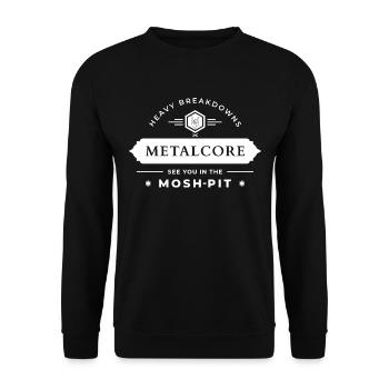 Metalcore - Unisex Sweatshirt - black - Front - Alina (178cm) & Michal (187cm)