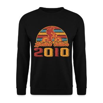 Fahrrad Bike Fahrradfahrer Geburtstag 2010 - Unisex Pullover - Schwarz - Vorne - Alina (178cm) & Michal (187cm)