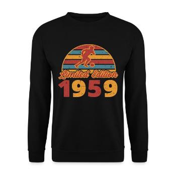 Anniversaire du footballeur 1959 - Sweat-shirt Unisexe - noir - Devant - Alina (178cm) & Michal (187cm)