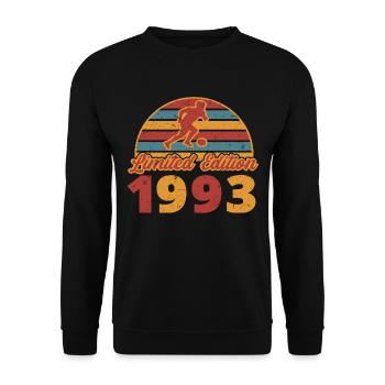 Année d'anniversaire du footballeur 1993 - Sweat-shirt Unisexe - noir - Devant - Alina (178cm) & Michal (187cm)