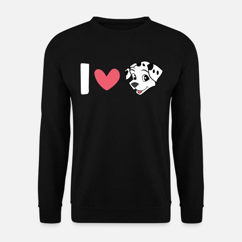 Dalmatiner - I Love Dalmatiner - Unisex Pullover - Schwarz