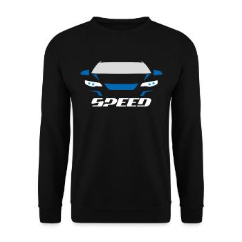 Car Sports Car Silhouette - Unisex Sweatshirt - black - Front - Alina (178cm) & Michal (187cm)