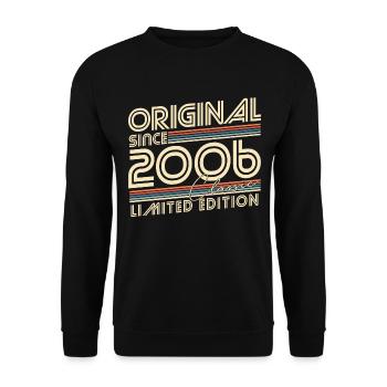 Original Since 2006 Vintage Birthday Gift - Unisex Sweatshirt - black - Front - Alina (178cm) & Michal (187cm)