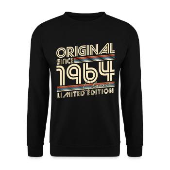 Original seit 1964 Jahrgang Geburtstag Geschenk - Unisex Pullover - Schwarz - Vorne - Alina (178cm) & Michal (187cm)
