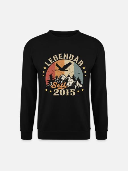 Legendär seit 2015 Jahrgang Vintage Geburtstag - Unisex Pullover - Schwarz