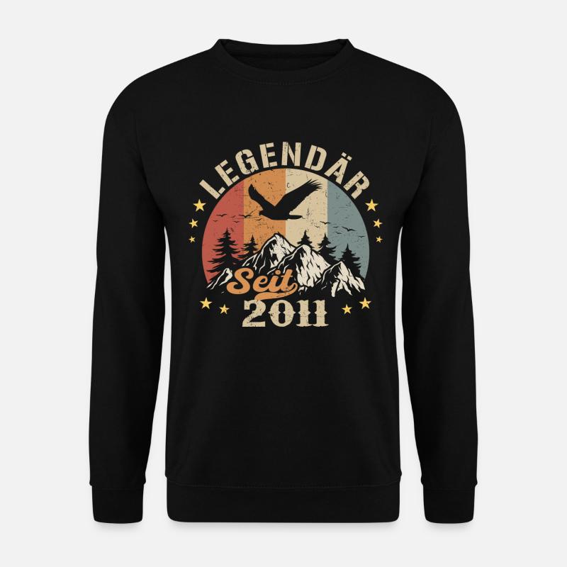 Legendär seit 2011 Jahrgang Vintage Geburtstag - Unisex Pullover - Schwarz