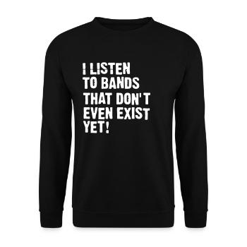 Je écouter des groupes - Sweat-shirt Unisexe - noir - Devant - Alina (178cm) & Michal (187cm)