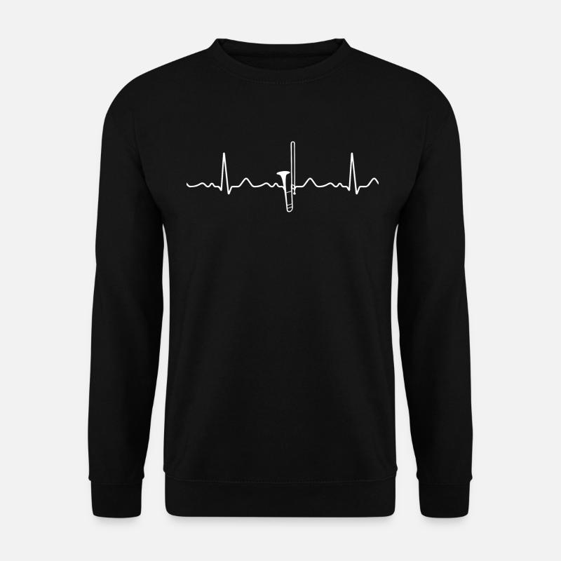 Trombone verticale - Évolution Humaine / Darwin - Sweat-shirt Unisexe - noir
