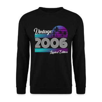 Vintage 2006 Retro Vintage 2006 Birthday - Unisex Sweatshirt - black - Front - Alina (178cm) & Michal (187cm)