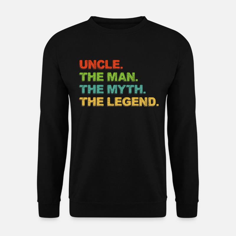 Onkel. Der Mann. Der Mythos. Die Legende. Super Onkel - Unisex Pullover - Schwarz