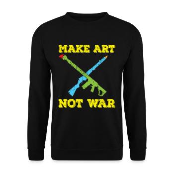 Art Art Peace Peace Déclaration de guerre cadeau - Sweat-shirt Unisexe - noir - Devant - Alina (178cm) & Michal (187cm)