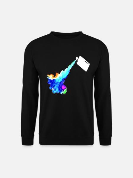 Spraydose Graffiti Kunst in Bunt - Unisex Pullover - Schwarz