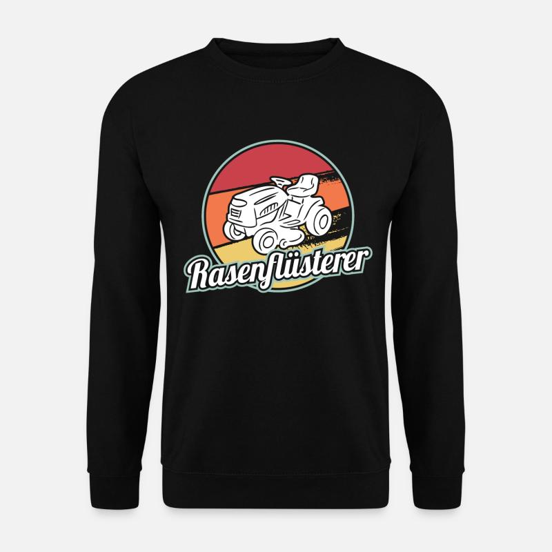 Rasenflüsterer Rasentraktor Rasenmäher Rasen mähen - Unisex Pullover - Schwarz
