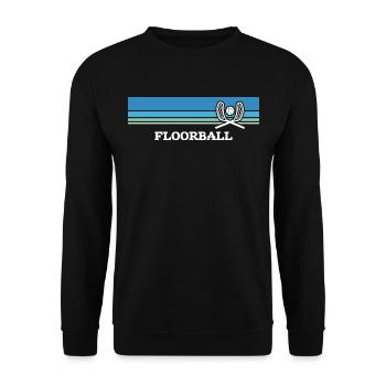 Floorball Floorball Game Motif Floorball Player - Unisex Sweatshirt - black - Front - Alina (178cm) & Michal (187cm)