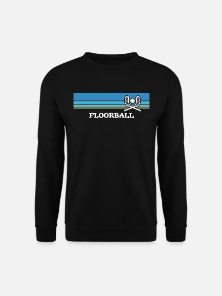 Floorball Unihockey Spiel Motiv Floorball Spieler - Unisex Pullover - Schwarz