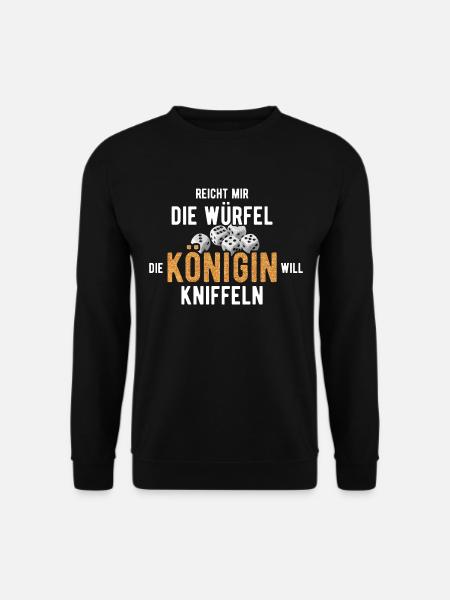 Kniffel Die Königin Will Kniffeln - Unisex Pullover - Schwarz