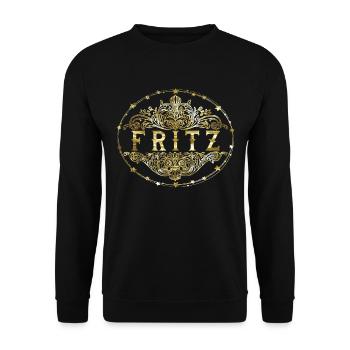 Fritz - Unisex Pullover - Schwarz - Vorne - Alina (178cm) & Michal (187cm)