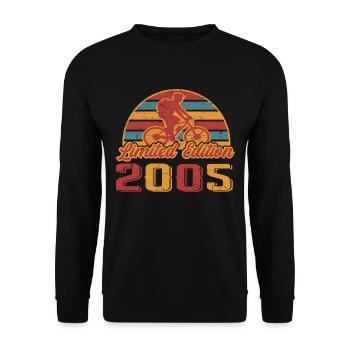 Fahrrad Fahrradfahrer Bike Geburtstag Baujahr 2005 - Unisex Pullover - Schwarz - Vorne - Alina (178cm) & Michal (187cm)