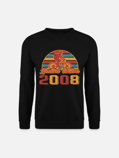 Bicycle Bike Cyclist Birthday Year of construction 2008 - Unisex Sweatshirt - black