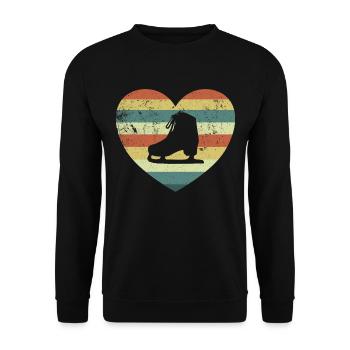 Ice Skating Figure Skating Vintage - Unisex Sweatshirt - black - Front - Alina (178cm) & Michal (187cm)