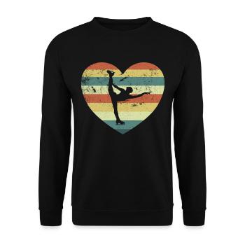 Figure skater Figure skating - Unisex Sweatshirt - black - Front - Alina (178cm) & Michal (187cm)
