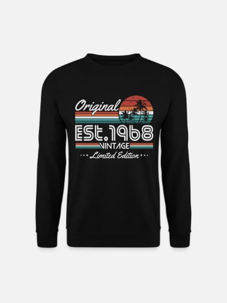 1968 Jahrgang Vintage Retro Geburtstag Geschenk - Unisex Pullover - Schwarz