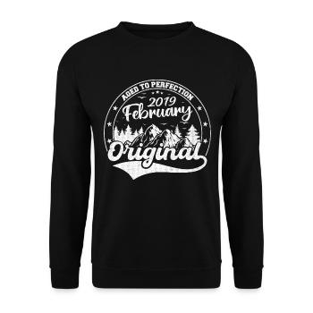 February 2019 birthday gift February 2019 - Unisex Sweatshirt - black - Front - Alina (178cm) & Michal (187cm)