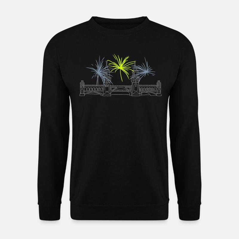 Oberbaumbrücke in Berlin - Unisex Pullover - Schwarz