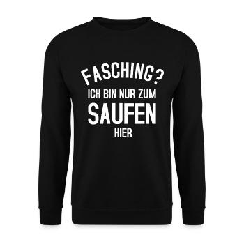 Fasching & Saufen - Unisex Pullover - Schwarz - Vorne - Alina (178cm) & Michal (187cm)