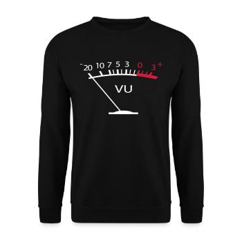 VU Meter Tontechnik Sound Produzent Lautstärke - Unisex Sweatshirt - black - Front - Alina (178cm) & Michal (187cm)