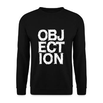 Objection appeal stop - Unisex Sweatshirt - black - Front - Alina (178cm) & Michal (187cm)