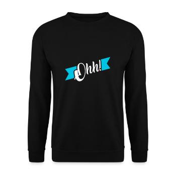 ohh - Sweat-shirt Unisexe - noir - Devant - Alina (178cm) & Michal (187cm)