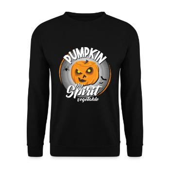 Pumpkin My Spirit Vegetable Pumpkin Halloween - Unisex Sweatshirt - black - Front - Alina (178cm) & Michal (187cm)