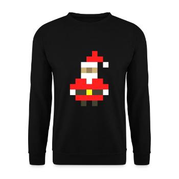 Pixel Père Noël Noël - Sweat-shirt Unisexe - noir - Devant - Alina (178cm) & Michal (187cm)