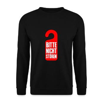 Do Not Disturb – Bitte nicht stören - Unisex Pullover - Schwarz - Vorne - Alina (178cm) & Michal (187cm)